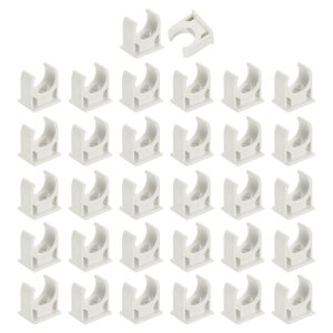 uxcell 32�� PVC ���� �p�C�v �N�����v �N���b�v U�� �` �`���[�u �z�[�X �o�b�N�� 16mm �O�a �p ��� �`���[�u �z���_�[ TV �g���C �p �`���[�u �z�[�X �n���K�[ �T�|�[�g �`���[�u ��