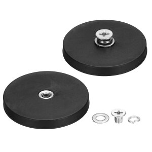 uxcell 2�� 2.6�C���` �S���R�[�g�}�O�l�b�g 44LBS �σX�N���b�` �t���b �N�}�O�l�b�g�x�[�X M8���X�l�W�X�^�b�h���i�b�g�t�� �J���� ���C�g�o�[ �~���[ �H��p�}�O�l�b�g�z���_�[