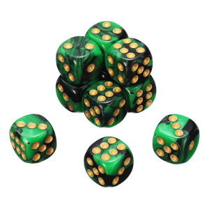 uxcell 6�ʃJ���[�X�^���_�[�h�_�C�X 10�Z�b�g�i16mm�A�N����D6�~�j���ʑ̃p�[���͗l �c�[�g���J���[ �e�[�u���Q�[���p�j��/�� ���F�h�b�g