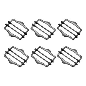 uxcell 6Pcs ���^�� �X���C�h �o�b�N�� 40mm �_�u���s�� �E�F�r���O �X�g���b�v ���[���[ �A�W���X�^�[ �X���C�_�[ �o�b�N�� �^�C�g�i�[ �X�[�c �x���g �N���X �o�b�O �����p �p�[�c �f�B�� �O��