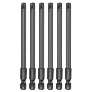 uxcell 6�{�g T30 �g���N�X�h���C�o�[�r�b�g 1/4�C���` �Z�p�V�����N 100mm/4�C���` ���� S3�| ���C �σ^���p�[ �X�^�[6�_ �Z�p�X�N�����[�h���C�o�[�r�b�g ��