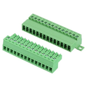 uxcell �X�N�����[�[�q��R�l�N�^ 14�s�� 3.5mm �����\ �d�q���i �d�q 300V 8A �\�P�b�g�p�l�� ��H���t�p