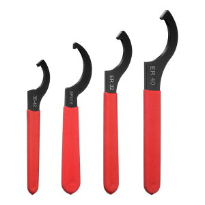 uxcell 4�_�Z�b�g C�t�b�N�����` 38-42/APU16/ER32/ER40 �i�b�g�V���b�N�����` �X�`�[���`���b�N�i�b�g �ԐF����~�߃n���h���t�� �z�����[�ܕt�� ���ՃN�����v�p