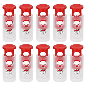 uxcell 20����v���X�`�b�N���R�[�h���b�N �_�u���z�[���X�v�����O�^�O���X�g�b�p�[ �o�b�N�p�b�N�C�R�p �N���A���b�h 4mm