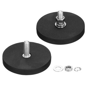 uxcell 2�Z�b�g 1.7�C���`�a �S���R�[�g���� 19LBS�σX�N���b�` �t���b �N�}�O�l�b�g�x�[�X M5�I�X�l�W�X�^�b�h���i�b�g�t�� �J�����E���C�g�o�[�E�~���[�E�H��p�}�O�l�b�g�z���_�[