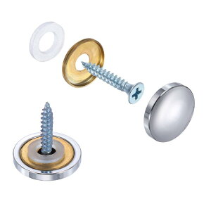 uxcell 6�Z�b�g �l�W�J�o�[ �^�J���h�[���~���[�l�W �����p�L���b�v �ŔE�L���p�n�[�h�E�F�A���z���� ���a21mm ������F