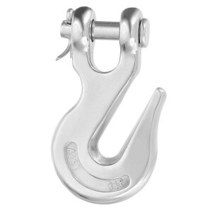 uxcell 1/4 �N���r�X�O���u�t�b�N 316�X�e�����X���`�F�[���t�b�N �ω׏d1653lbs �g���[���[�ݕ������ԗA���p�w�r�[�f���[�e�B�[���S�`�F�[���t�b�N