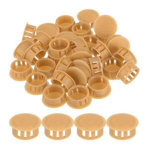 uxcell 64�Z�b�g 19mm(3/4�C���`) �I�����W�v���X�`�b�N�z�[���v���O �t���b�V���^�C�v �p�l���p�z�[���J�o�[ ���b�N���`���[�u �Ƌ�L���r�l�b�g�p
