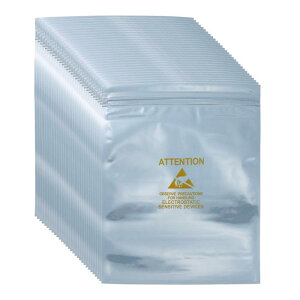 uxcell 100������ �h�Ód�o�b�O 5.9 x 7.9 �ĕ��\ ESD�V�[���h�o�b�O ���x���t�� �n�[�h�h���C�u HDD S S D �d�q�@�� �}�U�[�{�[�h�p �V���o�[�O���[