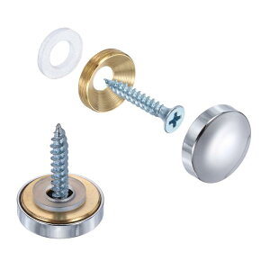 uxcell 6�Z�b�g �X�N�����[�J�o�[�L���b�v�^�J���h�[���~���[�p�����l�W�L���b�v �ŔE�L���E���ޗp�l�W�B���J�o�[���a18mm�V���o�[�d�グ
