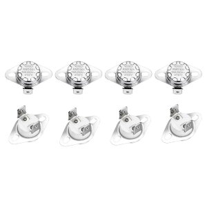 uxcell KSD301�T�[���X�^�b�g 210��/410°F 16A ���(N.C) ���x�X�C�b�` �d�q�����W/�I�[�u��/�R�[�q�[���[�J�[�p �Z���~�b�N�f�� 8�Z�b�g