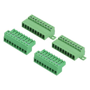 uxcell 2�Z�b�g �X�N�����[�[�q�u���b�N�R�l�N�^�[ 9�s�� 3.5mm �v���O�C�����d�q���i �d�q300V 8A �\�P�b�g�p�l����H���t�p
