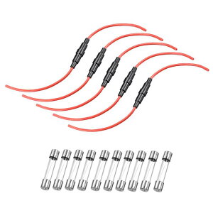 uxcell 5�Z�b�g 5x20mm �C�����C���X�N�����[�^�C�v�q���[�Y�z���_�[ 16�Q�[�WAW G�Ԑ��t�� 10A���f�K���X�q���[�Y10�t��