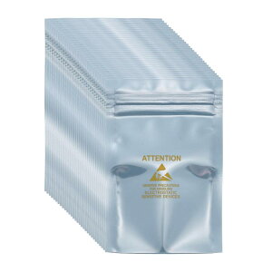 uxcell 100������ �Ód�C�h�~�� 2.8×4.3 �ĕ��\ ESD�V�[���h�o�b�O ���x���t�� HDD/S S D/�d�q�@��/�}�U�[�{�[�h�p �V���o�[�O���[