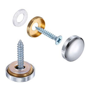 uxcell 6�Z�b�g �X�N�����[�J�o�[�L���b�v�^�J���h�[���~���[�p�����l�W�L���b�v �T�C���L���E�n�[�h�E�F�A�E���z�p���a16mm������F