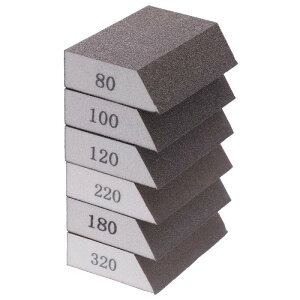 uxcell �T���f�B���O�X�|���W�u���b�N�Z�b�g 80/100/120/180/220/320�O���b�g �����u���b�N 4�C���`x2.8�C���`x1�C���` �􂦂čė��p�\ �L�b�`���E�����E�؍ށE�΍p�{�[�h�p�t�H�[���T���f�B���O