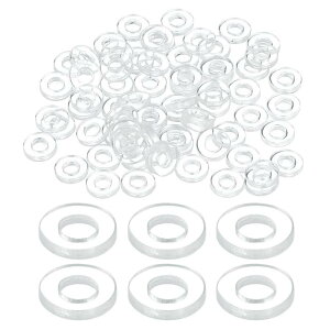 uxcell 150���� M3 PVC������ �N���A ������ ���a3 mm �O�a6mm ����1mm �ی^���X�y�[�T�[ �l�W �{���g �K���X�V�����[�h�A�n���h�� �o�X���[���p