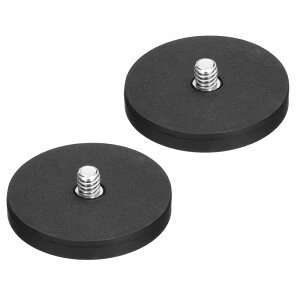 uxcell 2�Z�b�g 1.7�C���`�a �S���R�[�g�}�O�l�b�g 19LBS�σX�N���b�` �t���O�}�O�l�b�g�x�[�X 1/4-20UNC�Y�l�W�X�^�b�h���i�b�g�t�� �J���� ���C�g�o�[ �~���[ �H��p�}�O�l�b�g�z���_�[