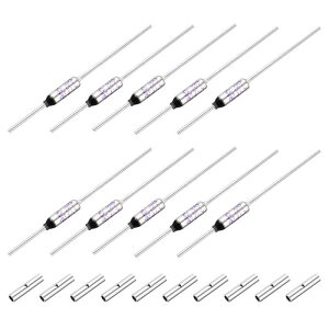 uxcell 10�� ���� ���x �q���[�Y SF76Y 77°C 170.6°F 15A 250V �Ւf �T�[���q���[�Y 20�� BN1.25 ���[�q ���� �R�l�N�^�[ �t�� ���[�^�[ �ψ��� �d�C �H�Ɨp