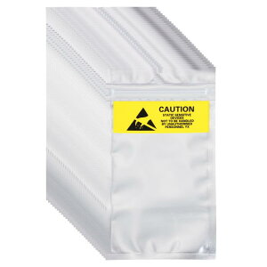 uxcell 100������ �h�Ód�o�b�O 3.1�C���`×5.9�C���` �ĕ��\ ESD�V�[���h�o�b�O �n�[�h�h���C�u HDD S S D �d�q�@�� �}�U�[�{�[�h�p ���x���t�� �V���o�[