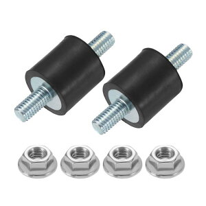 uxcell 2�� M5 x 10mm �S�� �}�E���g 15 x 15mm �~���^ �h�U �A�C�\���[�^�[ �X�^�b�h �V���b�N �A�u�\�[�o�[ �_�u�� �X�^�b�h �i�b�g �t�� �� �{�r�� �W�F�l���[�^�[ �G�A �R���v���b�T�[