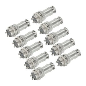 uxcell 10�Z�b�g 2�s�� GX16 �q��R�l�N�^�[ 250V 15A 16mm �\�P�b�g ���^���ی^�v���O �g���[���[�E�h���[���E�Y�Ƌ@��p �I�X���X�v���O �V���o�[