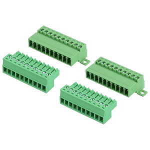 uxcell 2�Z�b�g �X�N�����[�[�q��R�l�N�^ 10�s�� 3.5mm �v���O�\ �d�q���i �d�q 300V 8A �\�P�b�g�p�l�� ��H��p