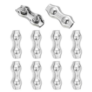 uxcell M3 304 �X�e�����X �| �_�u�� ���C�� ���[�v �N���b�v 2mm ���� 2.5mm �a ���C�� ���[�v �p �t�@�X�i�[ 10��
