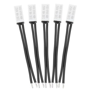 uxcell 5���� KSD9700�T�[���X�^�b�g 130°C/266°F �펞�^���x�X�C�b�` �T�[�}���v���e�N�^�[ NC 10A 250V �v���X�`�b�N�����x�R���g���[���[ �d�C�@�탂�[�^�[�@��p
