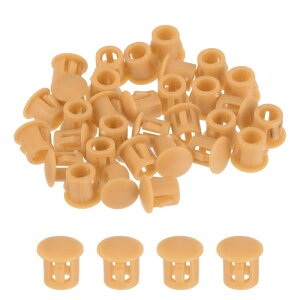uxcell 64�� 6mm(1/4�C���`) �I�����W�v���X�`�b�N�z�[���v���O�A�t���b�V���^�C�v�p�l���p�z�[���L���b�v ���b�N�z�[���`���[�u �Ƌ�L���r�l�b�g�p