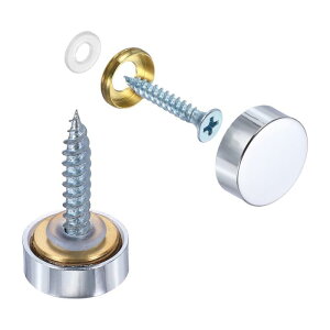 uxcell 6�Z�b�g �X�N�����[�J�o�[�L���b�v�^�J���t���b�g�~���[�p�����l�W�L���b�v �ŔE�L���E���z����p���a14mm�V���o�[�d�グ