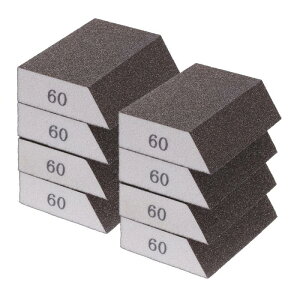 uxcell 8�Z�b�g �T���f�B���O�X�|���W�u���b�N 60��(120-180�O���b�g) �΂߃G�b�W�t�� 4x2.8x1 �􂦂ČJ��Ԃ��g����t�H�[���T���f�B���O�u���b�N �L�b�`�� ���� �؍� �΍p�{�[�h �ƒ�p