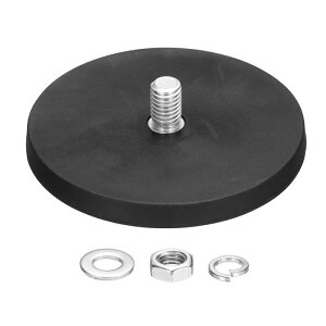 uxcell 3.5�C���`�a �S���R�[�e�B���O���� 88LBS�σX�N���b�` �t���b �N�}�O�l�b�g�x�[�X M10�I�X�l�W�t �i�b�g�t�� �}�O�l�b�g�z���_�[ �J���� ���C�g�o�[ �~���[ �H��p