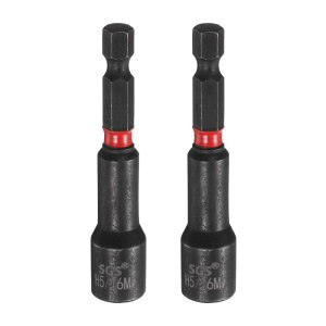 uxcell 2�Z�b�g �i�b�g�h���C�o�[ �h�胋�r�b�g 5/16�C���` SAE �\�P�b�g 1/4�C���` �Z�p�V�����N 2.56�C���` (65mm) �� ���Εt�� 6�| �C���g �\�P�b�g �����`�F���W CR-V�| �{���g�Z�b�^�[ �p���[�h