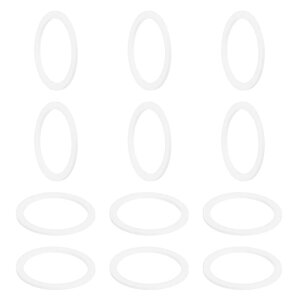 uxcell PTFE ������ 12�Z�b�g �O�a55mm ���a45mm ����2mm �֌� �p�C�v �z�[�X �{���g �@�B�p �X�y�[�T�[ �K�X�P�b�g �����O �z���C�g