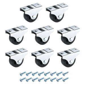 PATIKIL 1.3�C���`�Œ�L���X�^�[�z�C�[�� �i�C�������x�A�����O�Ȃ� �����Ȕ��]�L���X�^�[�z�C�[�� �Ƌ� �����o�� ���[�{�b�N�X DIY�v���W�F�N�g�p ���^���g�b�v�v���[�g�t��-8�i���j