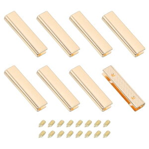 uxcell �������x���g�o�b�N���G���h�`�b�v 8�Z�b�g 1.54�C���`�������`�E�F�r���O�W�b�p�[�`�b�v �N���b�v�o�b�N���i�l�W�t���j DIY�ٖD�N���t�g ���z�x���g�C���p ���C�g���F