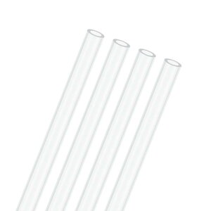 M METERXITY 4�p�b�N�̃N���A�v���X�`�b�N�`���[�u 4mm[0.16"]���ax6mm[0.24"]�O�a�̍��Ռ������|���J�[�{�l�[�g�ۃp�C�v ������/�Ɩ�/������/�͌^�p�̃v���X�`�b�N�`���[�r���O[305mm/12IN]