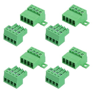 uxcell 4�̃X�N�����[�^�[�~�i���u���b�N�R�l�N�^�[4�s��3.81mm�v���b�K�u���d�q���i�d�q300V 8A�\�P�b�g�p�l����H��}�E���g