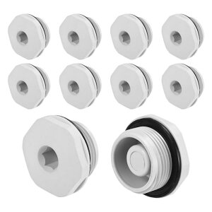 M METERXITY 10�p�b�N �C���i�[�w�b�N�X�w�b�h�p�C�v�v���O�G���h�L���b�v�AM25x1.5mm�i�C�����K�[�f���z�[�X�X�g�b�p�[�R�l�N�^�[�v���O�A�p�C�v�G���h���I�����邽�߂̃V�[�����O�����O�t��
