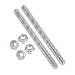 PATIKIL 2�Z�b�g M12 x 1.75mm �t���X���b�h���b�h 6�C���`/150mm 304�X�e�����X�|�S�X���b�h���b�h ���[�g���E�l�W 4�t�����W�Z�p�i�b�g�t�� �N�����v �n���K�[ U�{���g