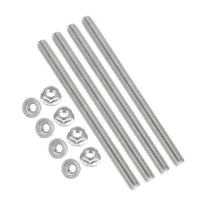 PATIKIL 4�Z�b�g M10 x 1.5mm �t���X���b�h���b�h 6�C���`/150mm 304�X�e�����X�|�S�X���b�h���b�h ���[�g���E�l�W 8�t�����W�Z�p�i�b�g �N�����v �n���K�[ U�{���g