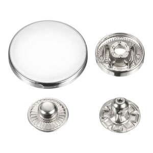 uxcell 30�Z�b�g �v���X�X�^�b�h�L���b�v�{�^�� 25mm �����X�i�b�v���ߋ� �������D���t���X�i�b�v�{�^�� �R�[�g�E�o�b�O�E�v���i�E�}�����E�{�[�g�L�����o�X�p �V���o�[