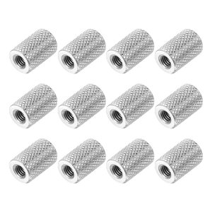 PATIKIL 12�� M4x0.7mm ���i�b�g ��8mm x ����12mm �J�b�v�����O�i�b�g 304�X�e�����X�|�� ���E���h�R�l�N�^�i�b�g �S�˂� �X�y�[�T�[ �X�^�b�h�R�l�N�^�t�@�X�i�[ �J���� �d�q�@�� �@�B �Ƌ� �ڑ� �C