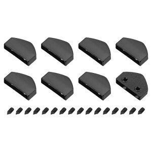 uxcell �������x���g�o�b�N���[���`�b�v8�Z�b�g 0.75�C���`���܊p�`�E�F�r���O�W�b�p�[�`�b�v�N���b�v�o�b�N��(�l�W�t��) DIY�ٖD�H�|���z�x���g�C���p ���^���b�N��