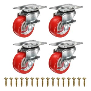 PATIKIL 1.25�C���`�L���X�^�[�z�C�[���Ƌ�����o�����[��DIY�v���W�F�N�g�p��PVC�~���[�g360�x��]�v���[�g�L���X�^�[�i�u���[�L�t���j- 4�i���b�h�j