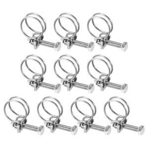 M METERXITY 10�p�b�N�̃_�u�����C���[�z�[�X�N�����v 19-23 mm�X�e�����X�X�`�[���z�[�X�N���b�v�p�C�v�`���[�u�N�����v M6�{���g�t�� �_�X�g�R���N�V�����z�[�X/�|���v/���o�[/PVC�p�C�v�ڑ��p