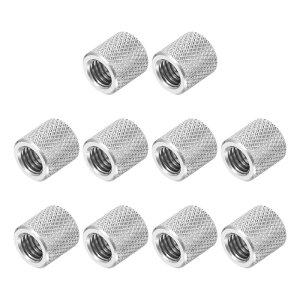 PATIKIL 10�� M8x1.25mm ���i�b�g ��12mm x ����12mm �J�b�v�����O�i�b�g 304�X�e�����X�|�� ���E���h�R�l�N�^�i�b�g �S�˂� �X�y�[�T�[ �X�^�b�h�R�l�N�^�t�@�X�i�[ �J���� �d�q�@�� �@�B �Ƌ� �ڑ� 