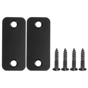 uxcell 2�p�b�N�̃h�A�X�g���C�N�v���[�g�A2.24" x 1.12" �X�e�����X�X�`�[���h�A�z�[���f�b�h�{���g�u �����N�J�o�[�v���[�g�A�ؐ��h�A�C���p4�{�̃l�W�t���A��