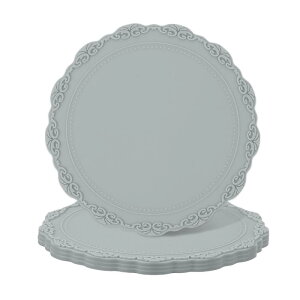 uxcell 4�� �Z�b�g �ی^ �V���R�� �R�[�X�^�[ 4�C���` �J��Ԃ� �g���� ����~�� �ϔM �J�b�v �N�b�V���� �R�[�q�[ �}�O�J�b�v ������ �o�[ �p �O���[ (�ԕ�)